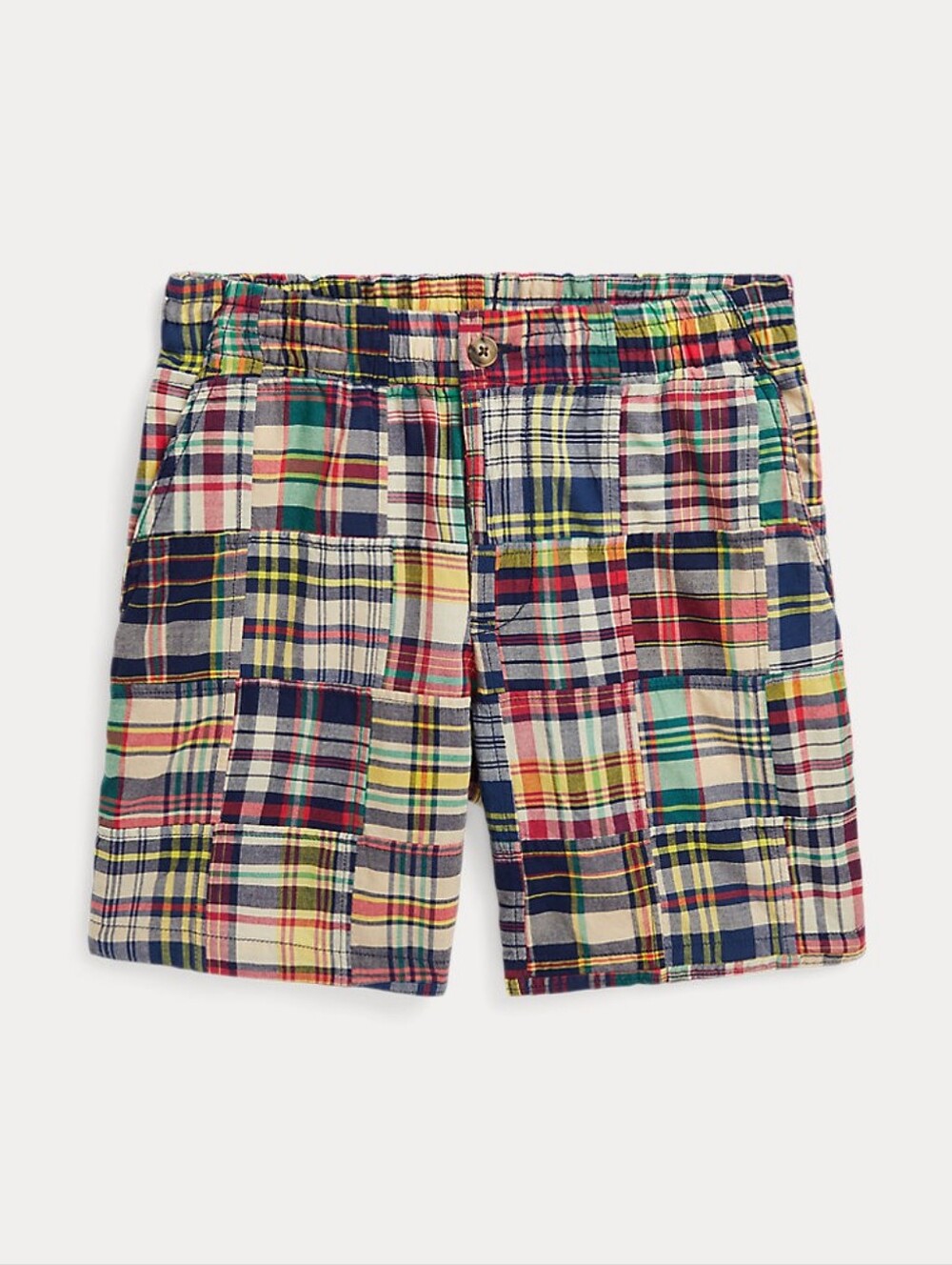 NWT Polo Ralph Lauren Boys Patchwork Madras Plaid Shorts Size 7